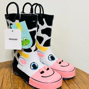 Western Chief COLBIE COW RAIN BOOTS Kids Size 11 New without tags!!